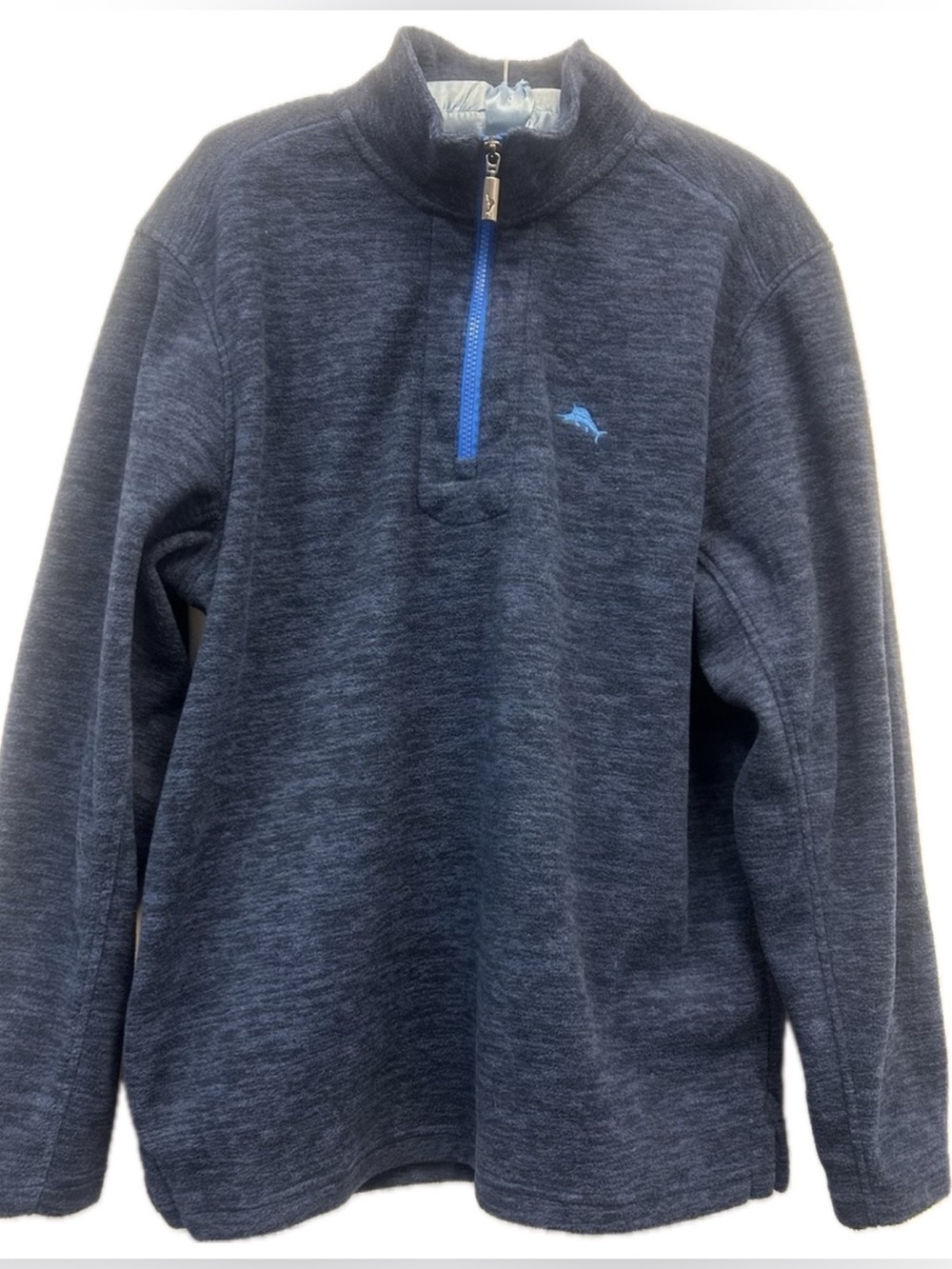 Like New Tommy Bahama Cloud Peak Half-Zip Ocean Blue Soft Fleece Pullover